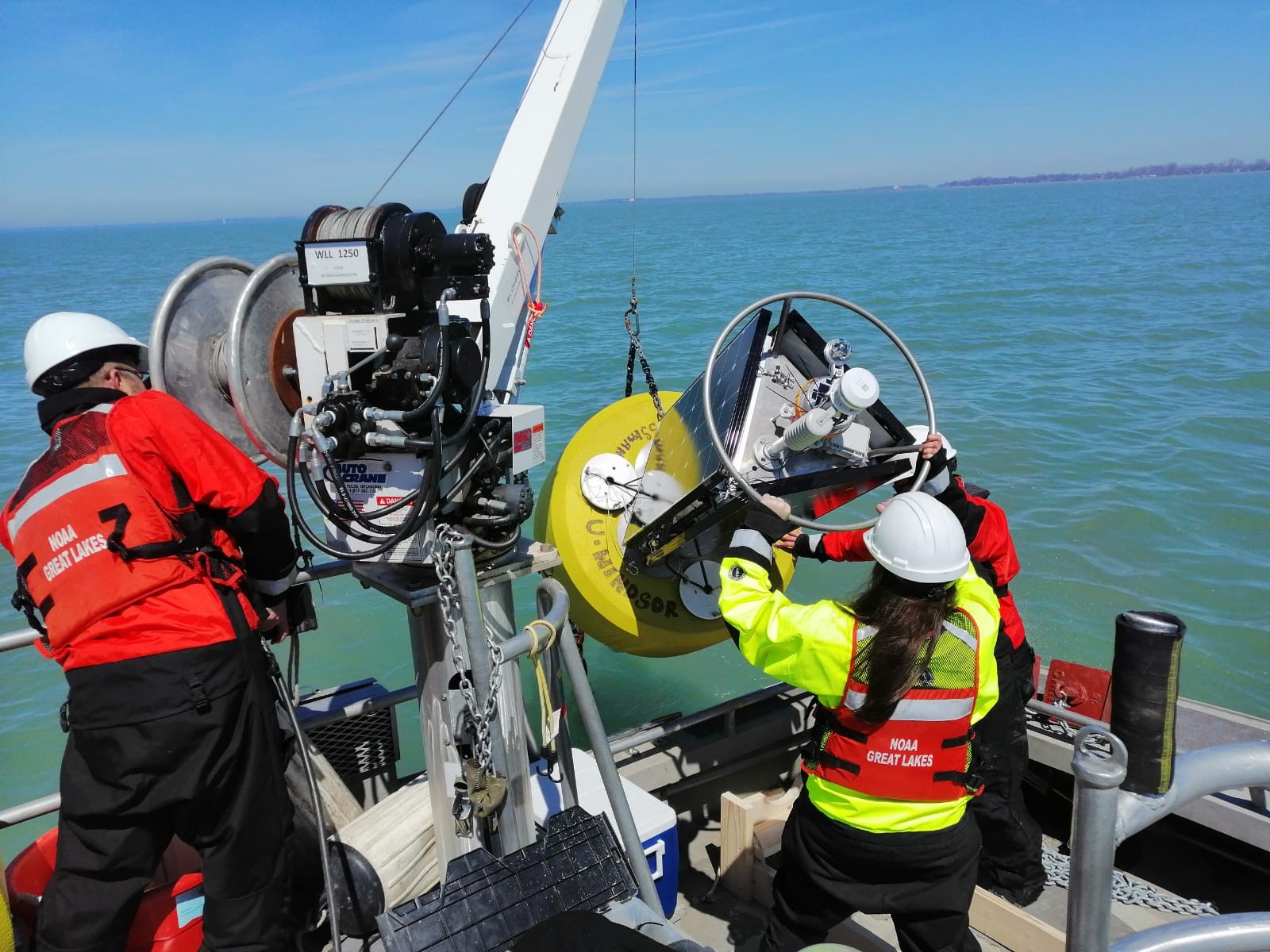 placing buoy in lake erie