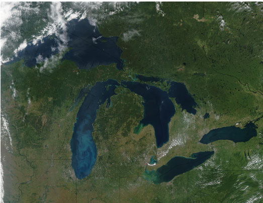 Satellite Image of Great Lakes - RAEON